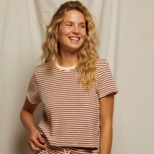 perfectwhitetee Bree Terry Crop Tee NWT